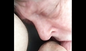Horny grandma engulfing eternal young load of shit